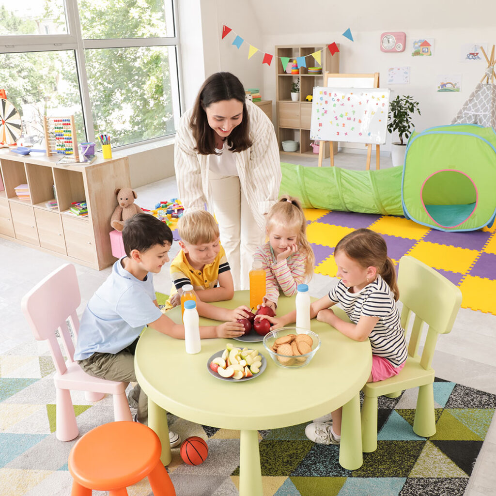 Therapist in classroom for lifestyle medicine with students